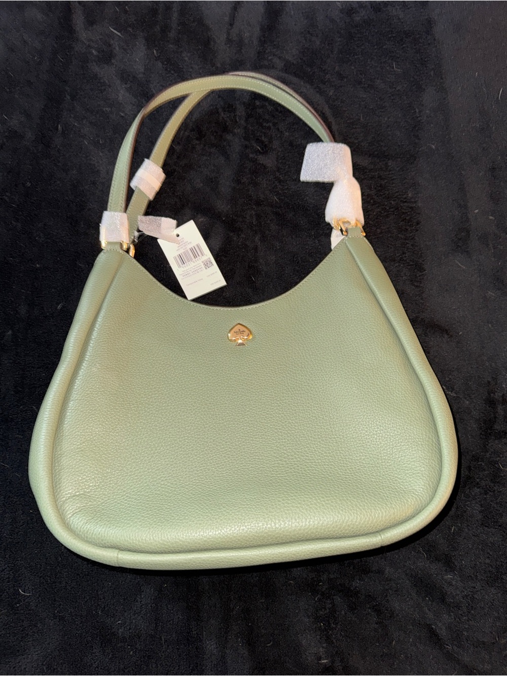 Kate Spade Mint Green Pebbled Leather Hobo Shoulder Bag